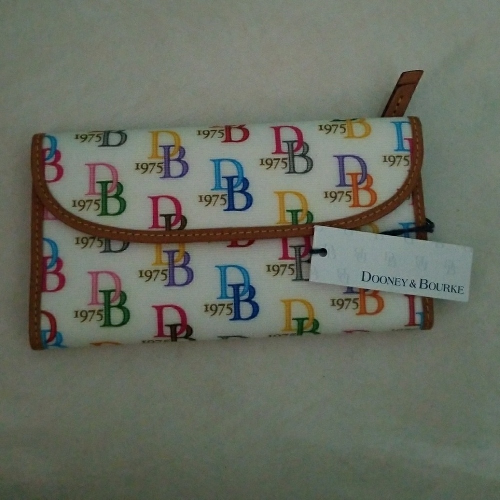 Dooney and Bourke colorful 1975 checkbook wallet